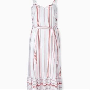 Torrid red and white stripe maxi dress